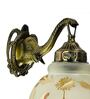 Gold & White B22 holder Metal & Glass Uplight Wall Scone