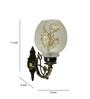 Gold & White B22 holder Metal & Glass Uplight Wall Scone