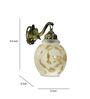Gold & White B22 holder Metal & Glass Uplight Wall Scone