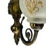 Gold & White B22 holder Metal & Glass Uplight Wall Scone