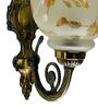Gold & White B22 holder Metal & Glass Uplight Wall Scone