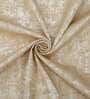 Gold Abstract Cotton Blend 8 Ft Light Filtering Eyelet Door Curtain