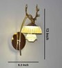 Antler Metal LED Novelty Wall Light (Brass)