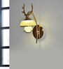 Antler Metal LED Novelty Wall Light (Brass)