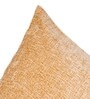 Gold Solid Polyester Blend 24 x 24 Inches Cushion Cover