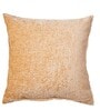 Gold Solid Polyester Blend 24 x 24 Inches Cushion Cover
