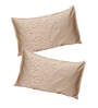Gold Patterned 210TC Cotton Blend 17 x 27 Inches Pillow Covers (Set of 2)