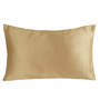 Gold Solid 210TC Satin 17 x 27 Inches Pillow Covers (Set of 2)