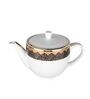 Gold 1.4 Ltrs White & Black Bone China Tea Pot