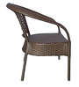 Gold Wicker Patio Table and Chair Set in Golden Corduroy with 4 Chairs
