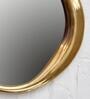 24 Inch Gold Moon Mirror in Steel Frame
