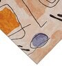 Gold Abstract Polyester 9' X 12' Machine Made Carpet