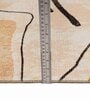 Gold Abstract Polyester 9' X 12' Machine Made Carpet