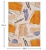 Gold Abstract Polyester 9' X 12' Machine Made Carpet