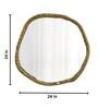 24 Inch Gold Hammered Mirror in Metal Frame