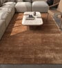 Gold Abstract Viscose 5 ft X 8 ft Hand Tufted Rectangle Carpet