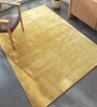 Gold Abstract Viscose 5 ft X 8 ft Hand Tufted Rectangle Carpet