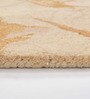 Gold Abstract Wool 6 ft x 9 ft Hand Tufted Carpet