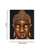 Gold Acrylic Canvas Golden Buddha On Lace Fabric Unframed Original Painting