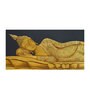 Gold Acrylic Canvas Golden Reclining Buddha Unframed Original Painting