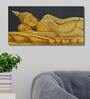 Gold Acrylic Canvas Golden Reclining Buddha Unframed Original Painting