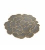 Golden Floral Shaped Textured PVC Dining Table Placemat