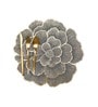 Golden Floral Shaped Textured PVC Dining Table Placemat