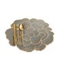 Golden Floral Shaped Textured PVC Dining Table Placemat