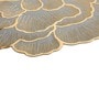 Golden Floral Shaped Textured PVC Dining Table Placemat