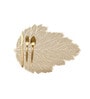 Golden Alis Leaf Shaped Textured PVC Dining Table Placemat
