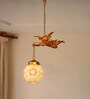 Gold Aluminium and Glass Hanging Light