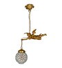 Gold Aluminium and Glass Hanging Light