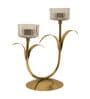 Gold Aluminium Candle Holder