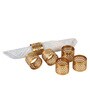Gold Etching Napkin RIng Set of 6