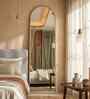 Gold Aluminium Frame Full Arch Long Floor Mirror 18 X 60 In