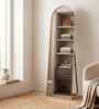 Gold Aluminium Frame Full Arch Long Floor Mirror 24 X 60 In