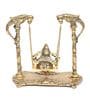 Gold Aluminium Ganesha On A Swing Idol