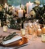 Gold Aluminium T-Light Holders (Set of 6)