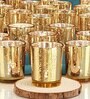 Gold Aluminium T-Light Holders (Set of 6)