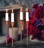 Gold Aluminium Table Candle Holder