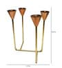 Gold Aluminium Table Candle Holder