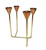 Gold Aluminium Table Candle Holder