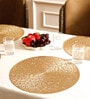 Golden Amelia Round PVC Dining Table Placemat