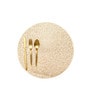 Golden Amelia Round PVC Dining Table Placemat
