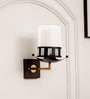 Mendeleev Gold and Brown Metal and Glass Wall Sconces