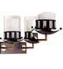 Astros Gold and Brown Metal and Glass Wall Sconces