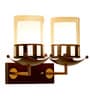 Astros Gold and Brown Metal and Glass Wall Sconces