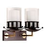 Astros Gold and Brown Metal and Glass Wall Sconces