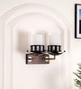 Astros Gold and Brown Metal and Glass Wall Sconces