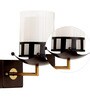 Mendeleev Gold and Brown Metal and Glass Wall Sconces